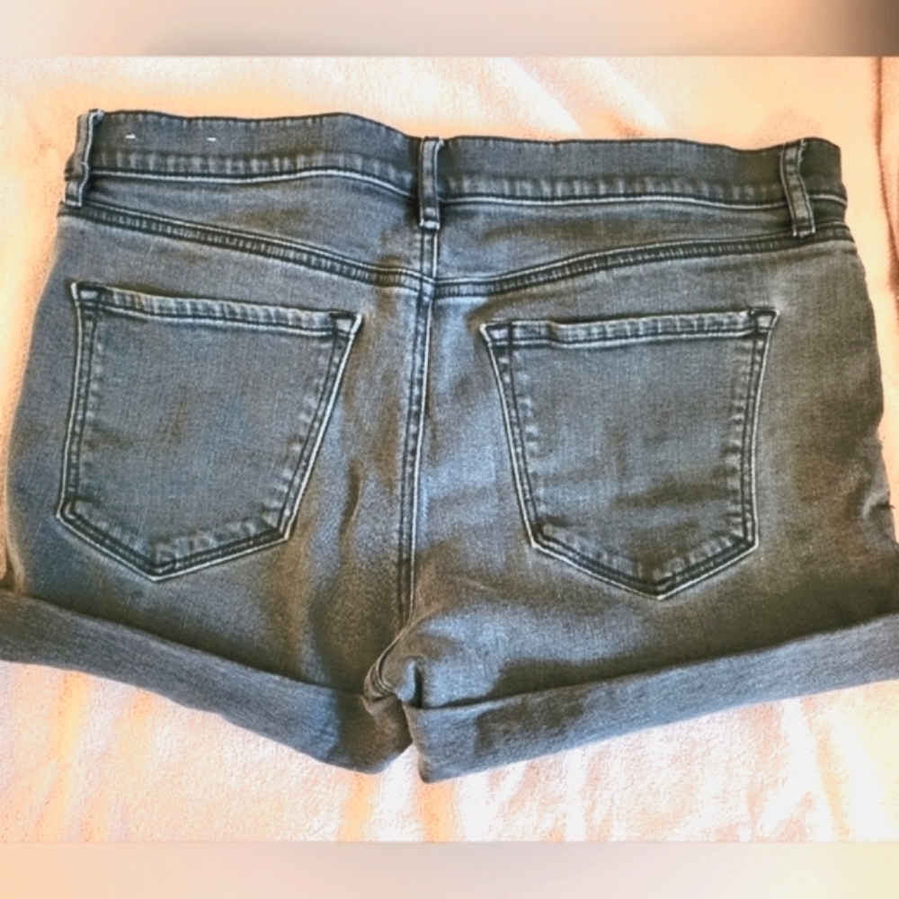 LOFT Women's Dark Gray Denim‎ Shorts (Size 8) - Picture 6 of 14